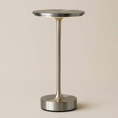 Lampe de Chevet LED Tactile Rechargeable – Design Rétro Élégant en Aluminium, Dimmable pour Ambiance Chaleureuse