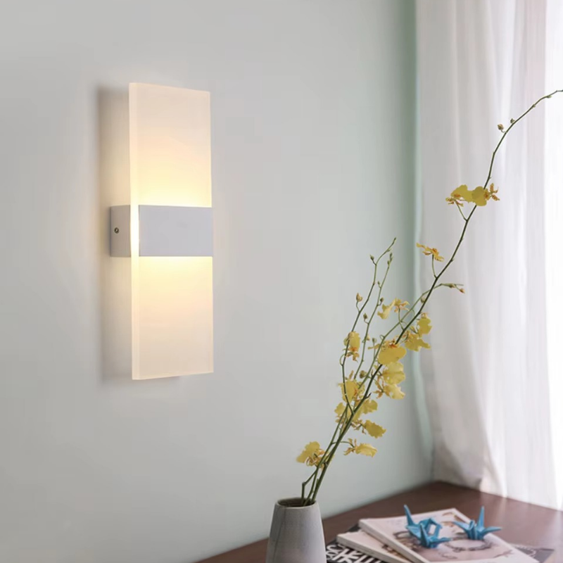 Lampe de Chevet Murale LED – Tactile ou Capteur de Mouvement, Design Moderne Acrylique, Lumière Apaisante