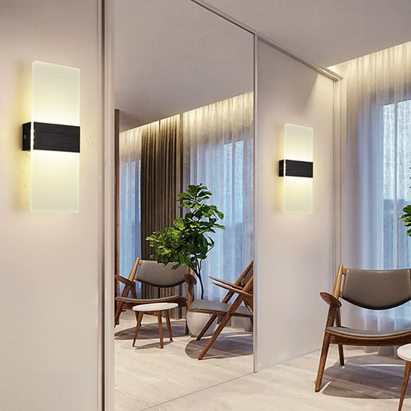 Lampe de Chevet Murale LED – Tactile ou Capteur de Mouvement, Design Moderne Acrylique, Lumière Apaisante