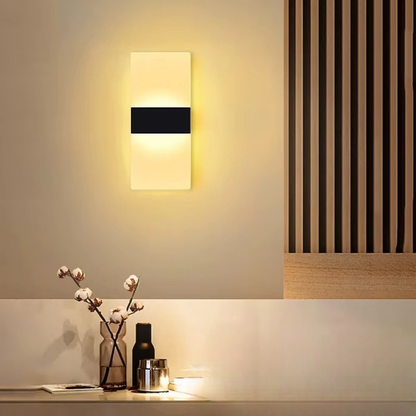 Lampe de Chevet Murale LED – Tactile ou Capteur de Mouvement, Design Moderne Acrylique, Lumière Apaisante