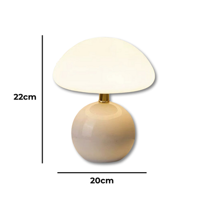 Lampe de Chevet Champignon LED – Design Moderne Blanc, Ambiance Cosy et Éclairage Apaisant