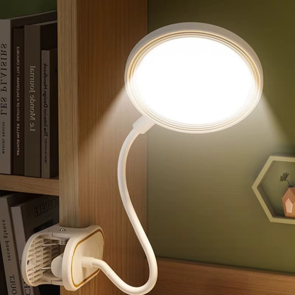 Lampe de Chevet LED Rechargeable avec Pince et Col De Cygne – 3 Modes pour Lecture et Lumière Apaisante