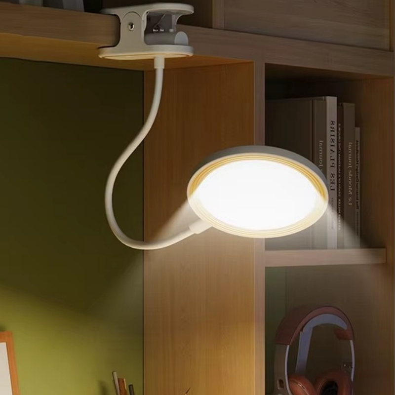 Lampe de Chevet LED Rechargeable avec Pince et Col De Cygne – 3 Modes pour Lecture et Lumière Apaisante