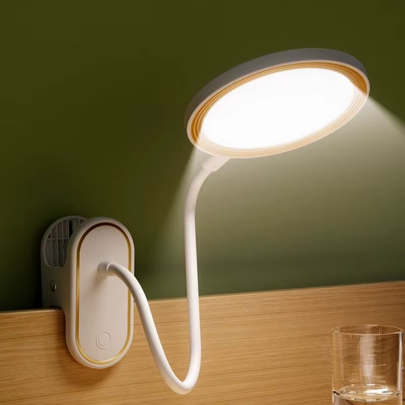 Lampe de Chevet LED Rechargeable avec Pince et Col De Cygne – 3 Modes pour Lecture et Lumière Apaisante
