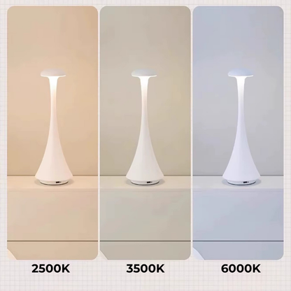 Lampe de Chevet LED Tactile Rechargeable – Design Champignon en Aluminium, Dimmable 3 Tons pour Ambiance Industrielle