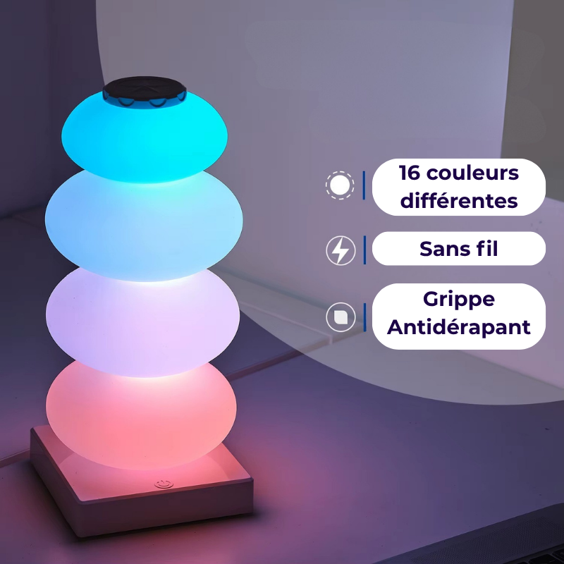 Lampe de Chevet RGB 16 Couleurs - LED Rechargeable, Éclairage Ambiance Moderne & Doux, Enfant