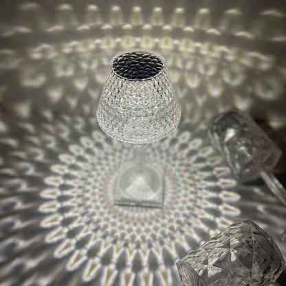 Lampe de Chevet Cristal Rechargeable LED – Effet Diamant 3D, 16 Couleurs pour Ambiance Romantique Élégante