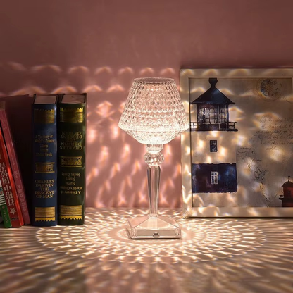 Lampe de Chevet Cristal Rechargeable LED – Effet Diamant 3D, 16 Couleurs pour Ambiance Romantique Élégante