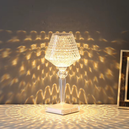 Lampe de Chevet Cristal Rechargeable LED – Effet Diamant 3D, 16 Couleurs pour Ambiance Romantique Élégante