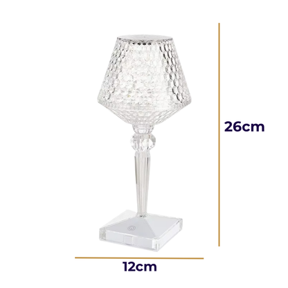 Lampe de Chevet Cristal Rechargeable LED – Effet Diamant 3D, 16 Couleurs pour Ambiance Romantique Élégante