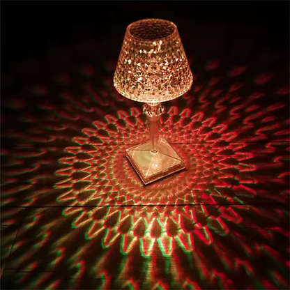 Lampe de Chevet Cristal Rechargeable LED – Effet Diamant 3D, 16 Couleurs pour Ambiance Romantique Élégante