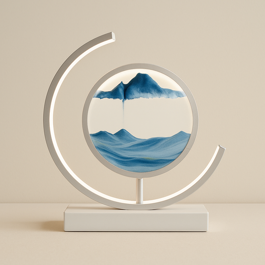 Lampe de Chevet LED Sablier 3D – Design Moderne, Éclairage à Intensité Réglable et Effet Relaxant Unique