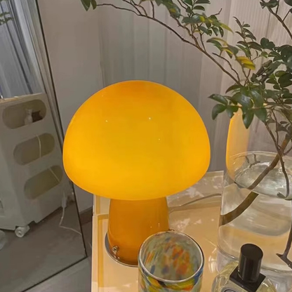Lampe de Chevet LED Champignon Orange – Design Moderne & Atypique, Lumière Apaisante et Ambiance Cosy