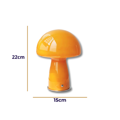 Lampe de Chevet LED Champignon Orange – Design Moderne & Atypique, Lumière Apaisante et Ambiance Cosy