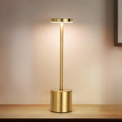 Lampe de Chevet LED Rechargeable Tactile en Métal – 3 Couleurs Ajustables, Design Industrielle Moderne Élégant et Portable