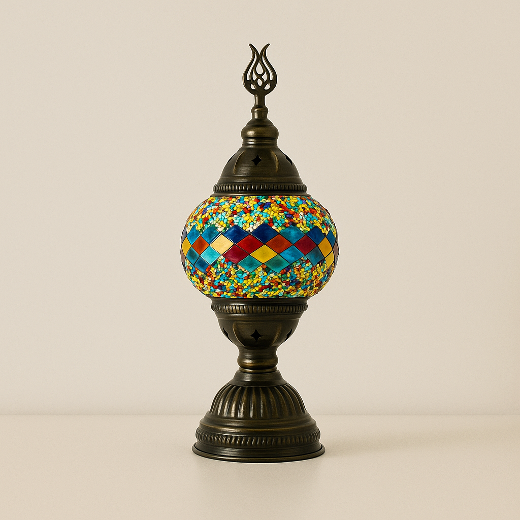 Lampe de Chevet Turque Mosaïque — Verre Coloré Fait Main & Ambiance Orientale Chaleureuse