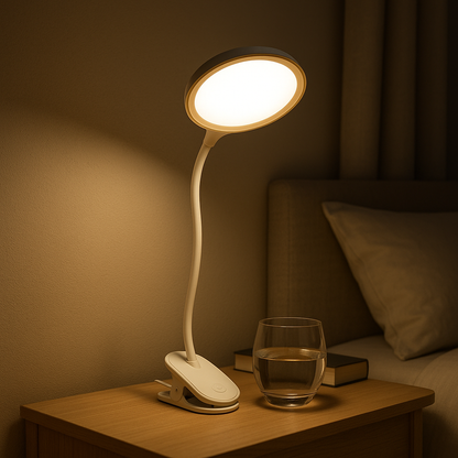 Lampe de Chevet LED Tactile Rechargeable avec Pince – 3 Modes Dimmables pour Lecture et Lumière Apaisante