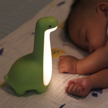 Lampe de Chevet Dinosaure LED Rechargeable – Veilleuse Tactile pour Enfant, Lumière Chaude Douce et Minuterie