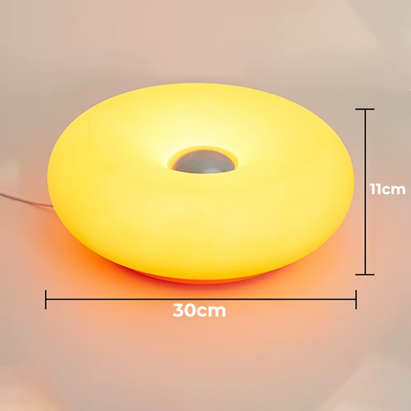 [Modifier ortographe Grip] Lampe de Chevet Donut Design Bauhaus - LED Tactile RGB 16 Couleurs, USB & Dimmable pour Ambiance Futuristique