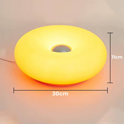 [Modifier ortographe Grip] Lampe de Chevet Donut Design Bauhaus - LED Tactile RGB 16 Couleurs, USB & Dimmable pour Ambiance Futuristique