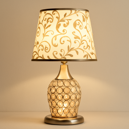 Lampe de Chevet Cristal Style Haussmannien — Éclat Raffiné et Lumière Chaude pour Ambiance Romantique Élégante