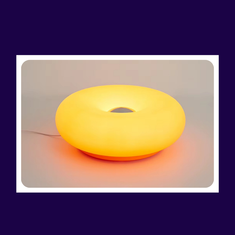 [Modifier ortographe Grip] Lampe de Chevet Donut Design Bauhaus - LED Tactile RGB 16 Couleurs, USB & Dimmable pour Ambiance Futuristique