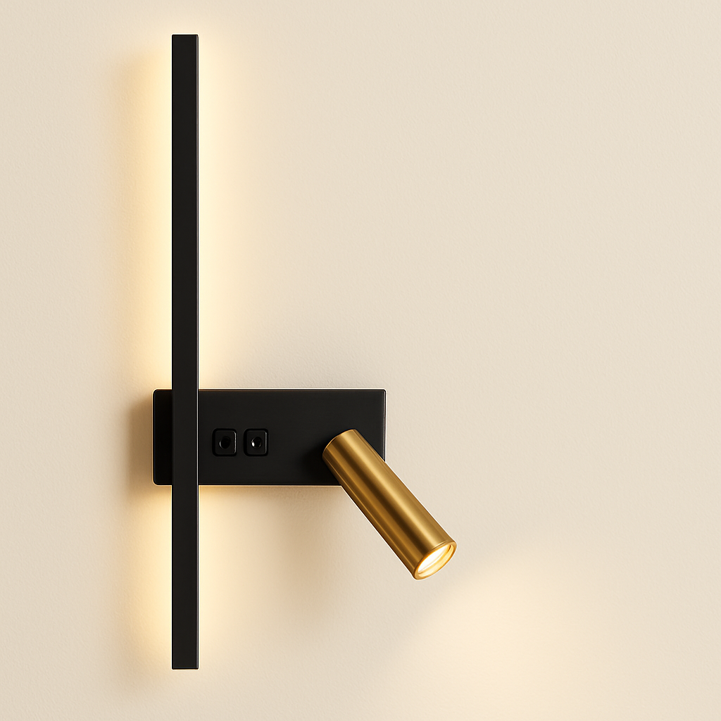 Lampe de Chevet Murale LED Moderne – Applique avec Spot Orientable, Design Minimaliste et Éclairage Apaisant