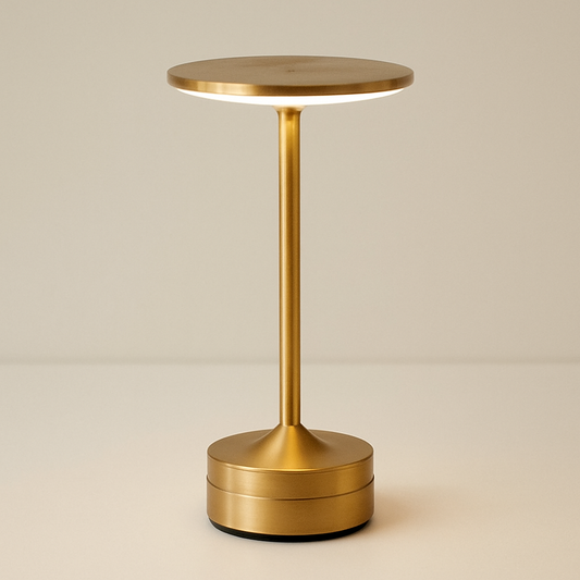 Lampe de Chevet Tactile LED en Métal — Rechargeable USB, Design Élégant & Lumière Douce Dimmable