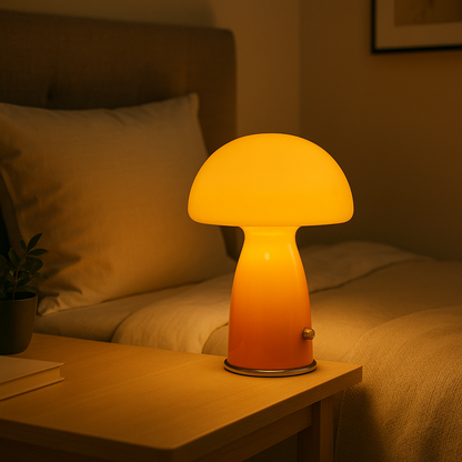 Lampe de Chevet LED Champignon – Design Moderne Tricolore USB, Lumière Apaisante et Ambiance Cosy