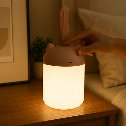Lampe de Chevet LED Tactile Portable – Design Lanterne Moderne, Recharge USB-C, 30h d’Autonomie et Lumière Chaude Apaisante