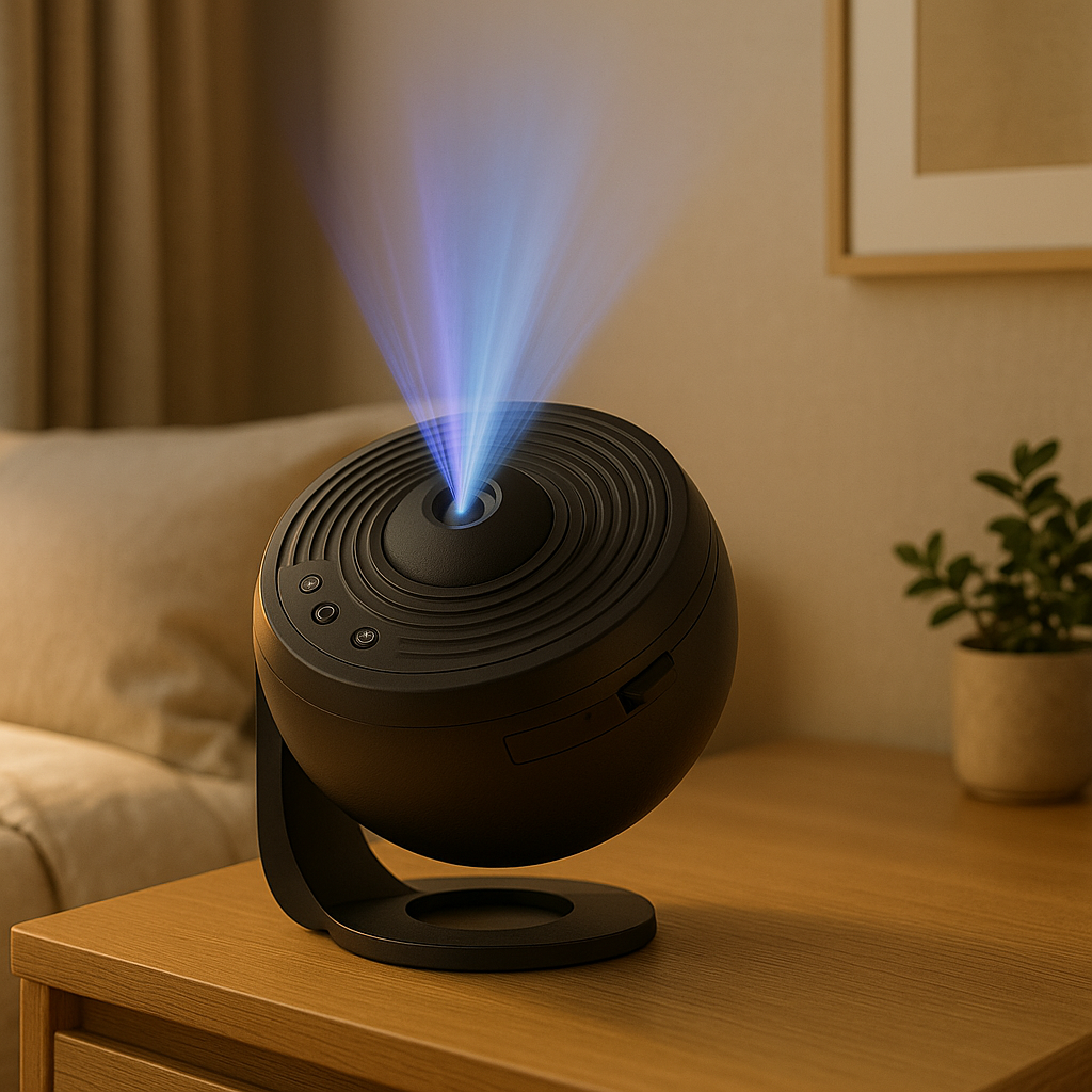 Lampe de Chevet Projecteur Galaxie 360° HD – LED Rotative avec 12 Scénarios Stellaires pour Ambiance Magique et Rêves Étoilés Enfant