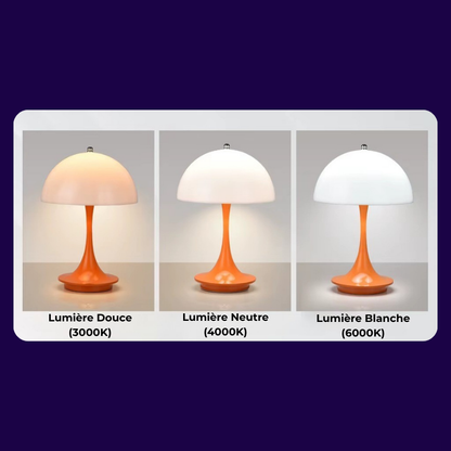 Lampe de Chevet Champignon Nordique - LED Tactile Rechargeable, Design Moderne & Éclairage Dimmable Élégant