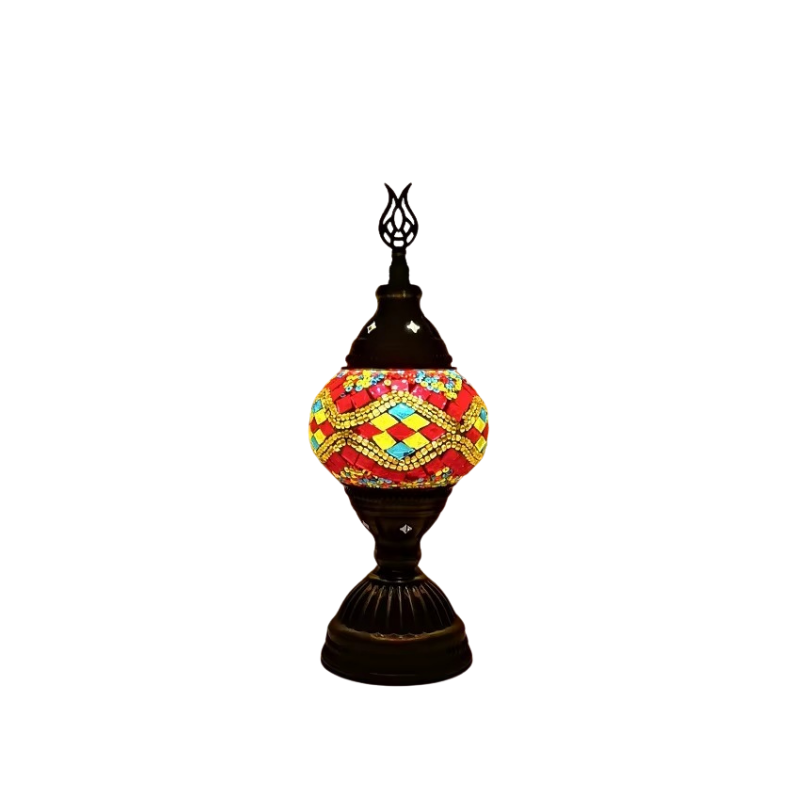 [Action Requise] Lampe de Chevet Turque Mosaïque - Verre Coloré Fait Main & Ambiance Orientale Chaleureuse