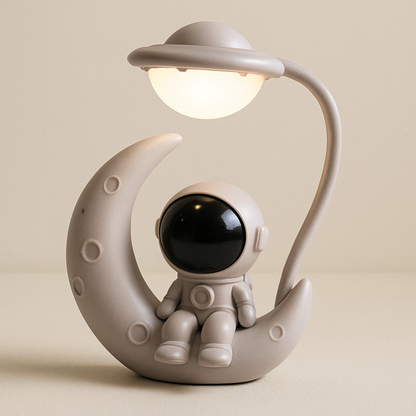 Lampe de Chevet Astronaute Lune LED – Design Créatif USB, Lumière Douce et Atmosphère Cosy pour Chambre