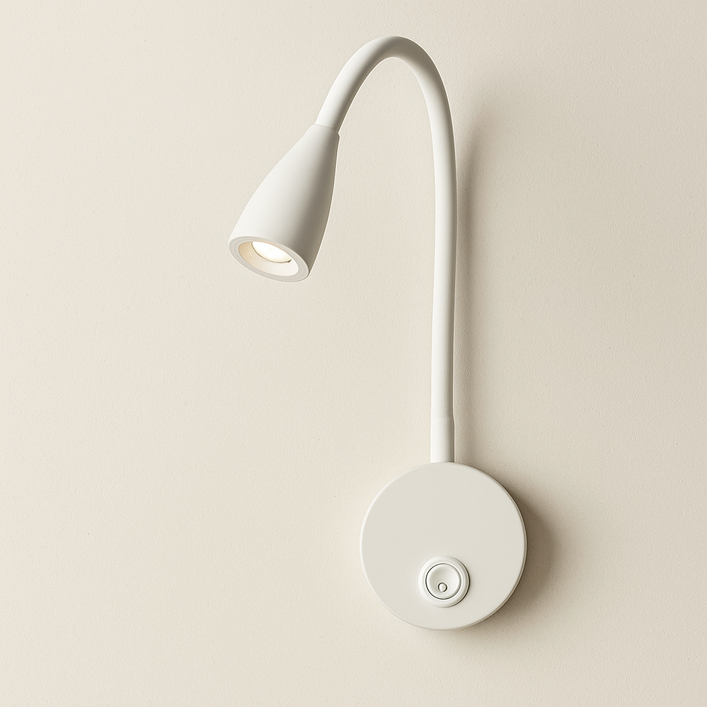 Lampe de Chevet LED Flexible 360° – Col de Cygne Orientable, Design Moderne et Éclairage Précis pour Lecture ou Bureau