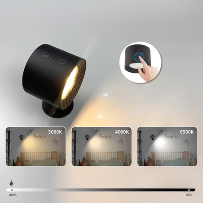 Lampe de Chevet LED Tactile 360° Rotative – Rechargeable USB, Télécommande, Design Moderne et Portable