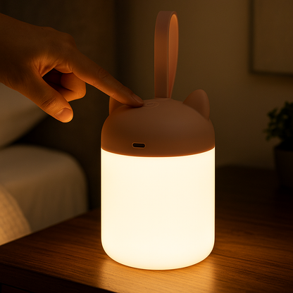 Lampe de Chevet LED Tactile Portable – Design Lanterne Moderne, Recharge USB-C, 30h d’Autonomie et Lumière Chaude Apaisante