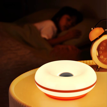 [Modifier ortographe Grip] Lampe de Chevet Donut Design Bauhaus - LED Tactile RGB 16 Couleurs, USB & Dimmable pour Ambiance Futuristique
