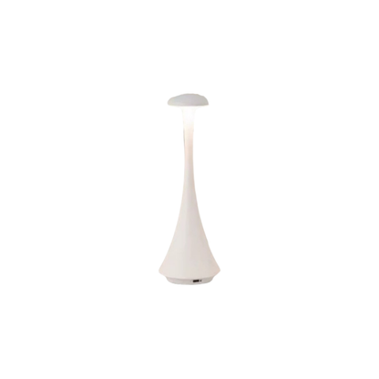 Lampe de Chevet LED Tactile Rechargeable – Design Champignon en Aluminium, Dimmable 3 Tons pour Ambiance Industrielle