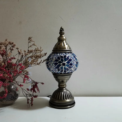 [Action Requise] Lampe de Chevet Turque Mosaïque - Verre Coloré Fait Main & Ambiance Orientale Chaleureuse