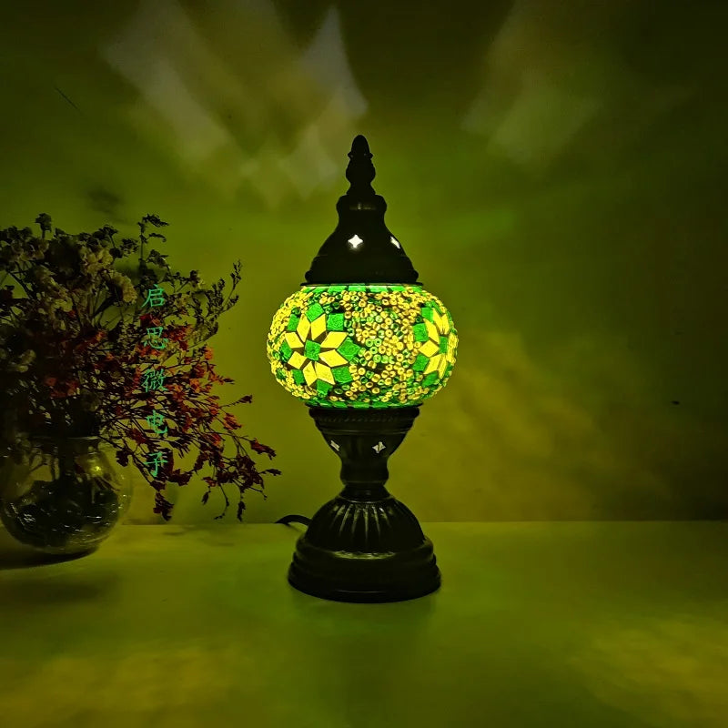 [Action Requise] Lampe de Chevet Turque Mosaïque - Vergfre Coloré Fait Main & Ambiance Orientale Chaleureuse