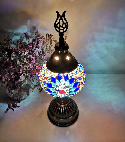 [Action Requise] Lampe de Chevet Turque Mosaïque - Verre Coloré Fait Main & Ambiance Orientale Chaleureuse