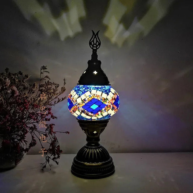 [Action Requise] Lampe de Chevet Turque Mosaïque - Verre Coloré Fait Main & Ambiance Orientale Chaleureuse
