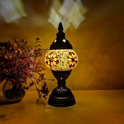 [Action Requise] Lampe de Chevet Turque Mosaïque - Vergfre Coloré Fait Main & Ambiance Orientale Chaleureuse