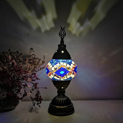 [Action Requise] Lampe de Chevet Turque Mosaïque - Verre Coloré Fait Main & Ambiance Orientale Chaleureuse