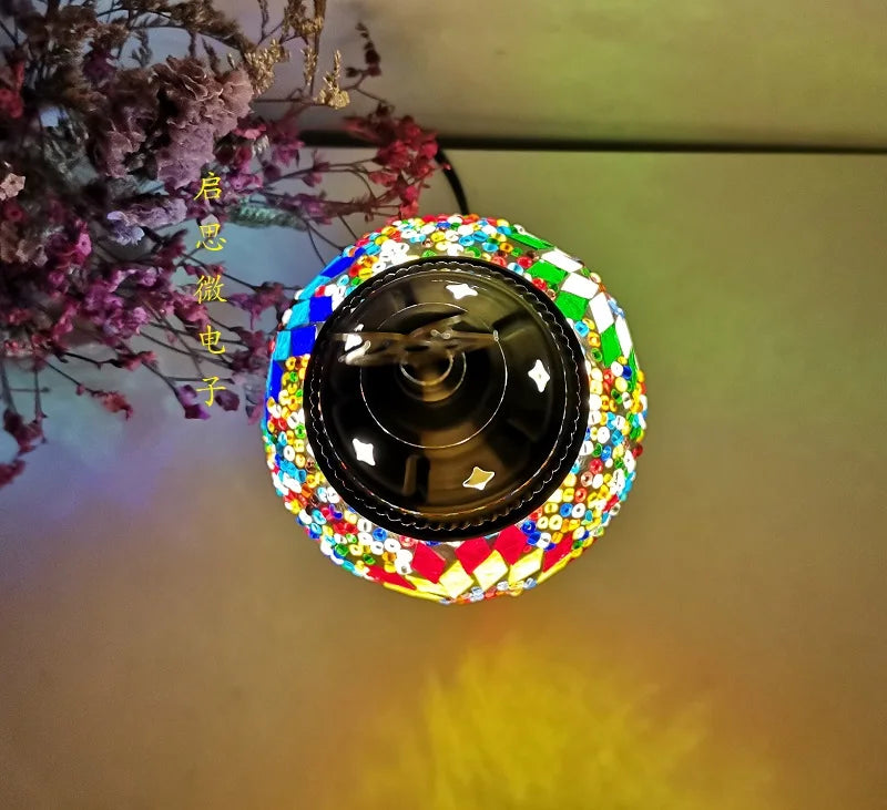 [Action Requise] Lampe de Chevet Turque Mosaïque - Verre Coloré Fait Main & Ambiance Orientale Chaleureuse