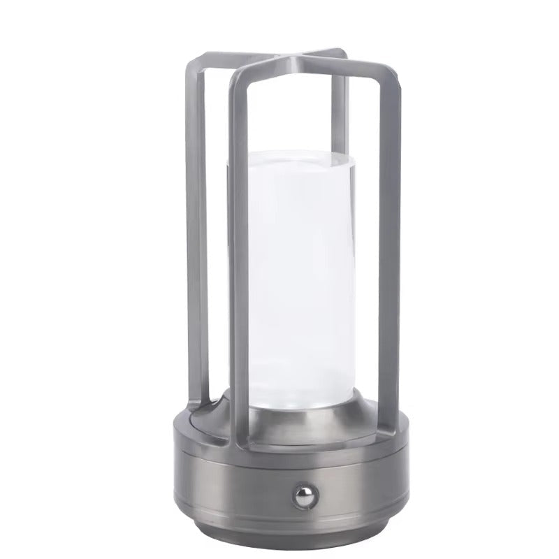 Lampe de Chevet Tactile LED – Design Cylindrique Industrielle Noir/Or/Argent, USB Rechargeable et Lumière D’ambiance Ajustable