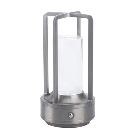 Lampe de Chevet Tactile LED – Design Cylindrique Industrielle Noir/Or/Argent, USB Rechargeable et Lumière D’ambiance Ajustable