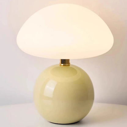 Lampe de Chevet Champignon LED – Design Moderne Blanc, Ambiance Cosy et Éclairage Apaisant