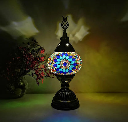 [Action Requise] Lampe de Chevet Turque Mosaïque - Verre Coloré Fait Main & Ambiance Orientale Chaleureuse